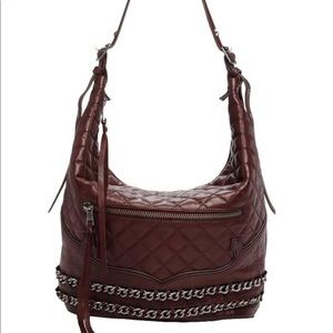 ASH Iggy dark  wine stud purse NWT hobo style